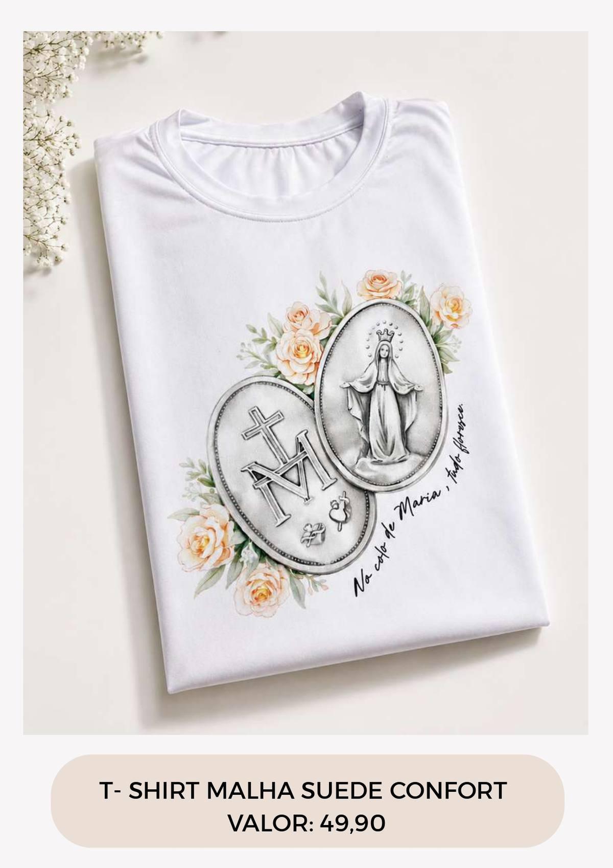 T-SHIRT MEDALHA MILAGROSA