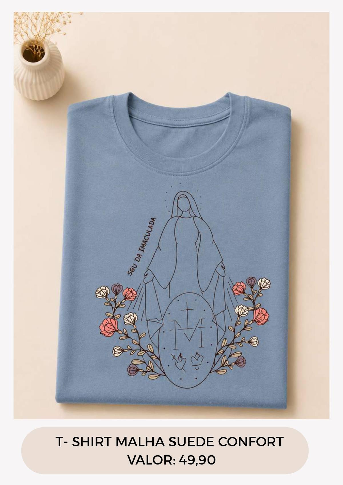 T-SHIRT N.S DAS GRAÇAS C/MEDALHA