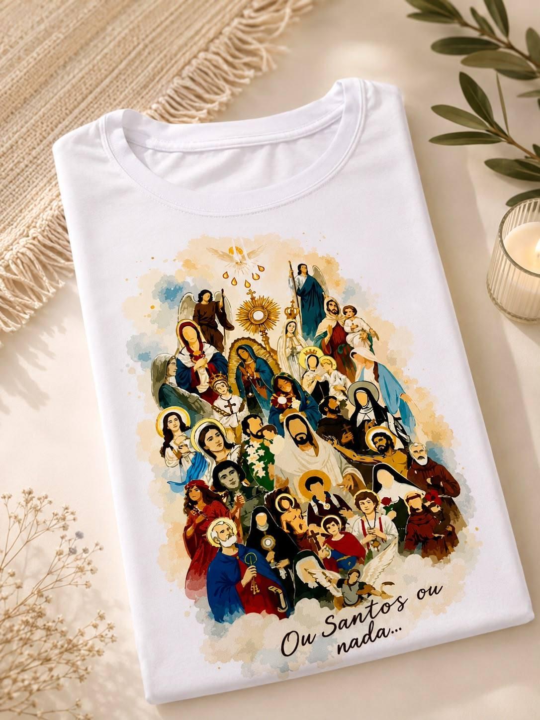T-SHIRT - OU SANTOS OU NADA